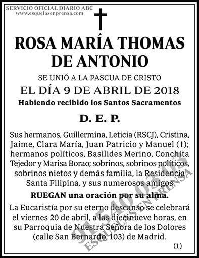Rosa María Thomas de Antonio